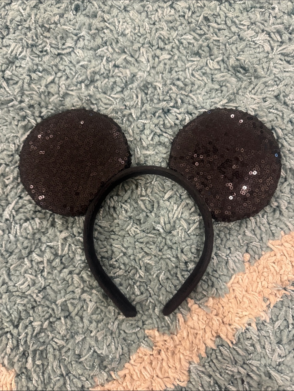 Disney Black Sequin Mouse Ear Headband for Kids
